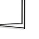 Agnew 50 Inch Console Table White Marble Top Tubular Black Steel Base BM299787