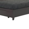 Klio King Size Bed 4 Storage Drawers Low Profile Dark Brown Mahogany BM299790