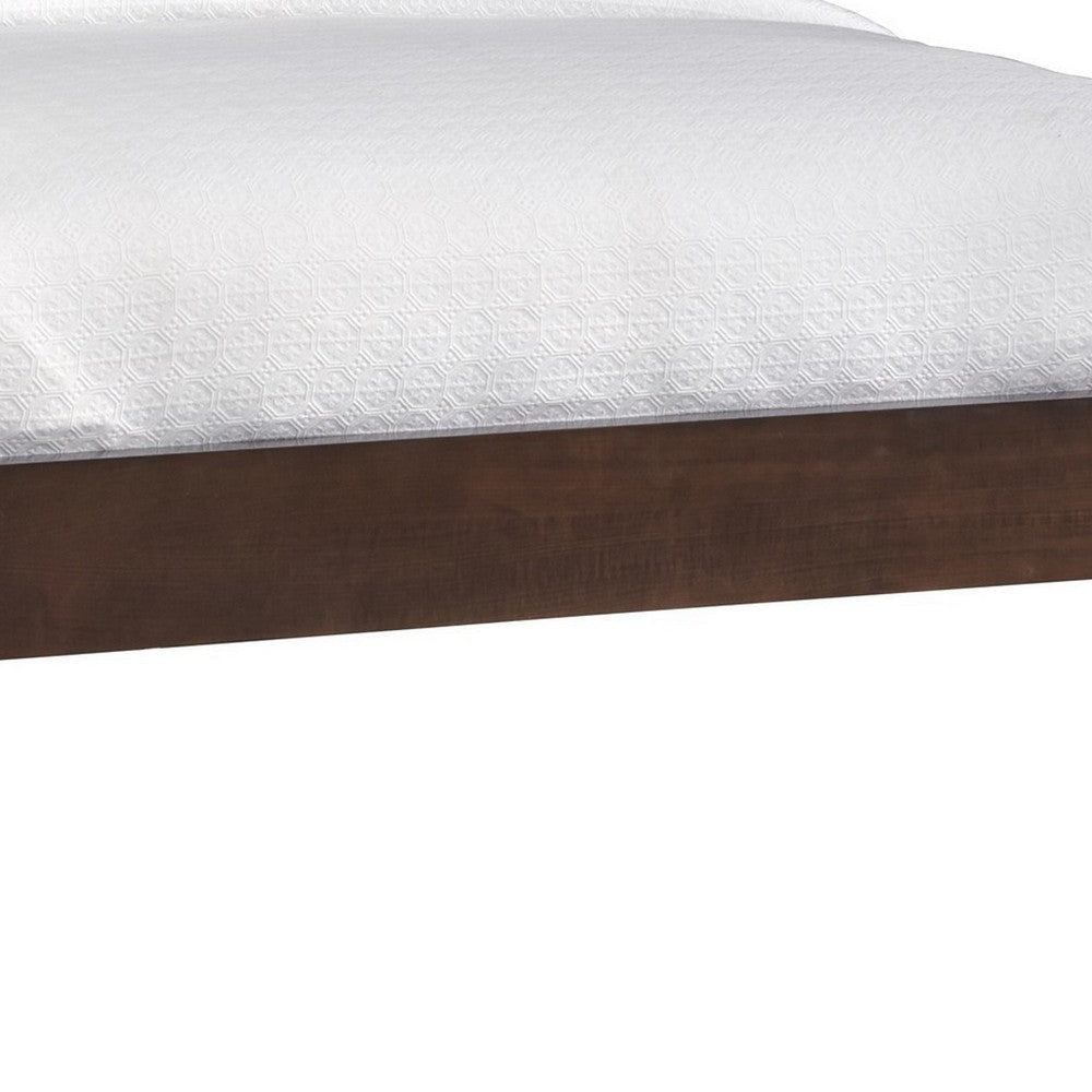 Yee King Size Bed Cut Out Design Panel Headboard Brown Mahogany Wood BM299799