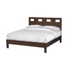 Yee King Size Bed, Cut Out Design Panel Headboard, Brown Mahogany Wood