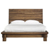 Ira Full Size Platform Bed Panel Headboard Rustic Brown Wood Finish BM299817