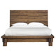 Ira Full Size Platform Bed Panel Headboard Rustic Brown Wood Finish BM299817