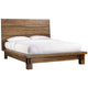 Ira Full Size Platform Bed, Panel Headboard, Rustic Brown Wood Finish