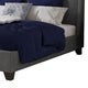 Atina California King Bed Charcoal Linen Upholstery Slanted Headboard BM299832
