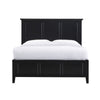 Kenji Full Size Bed Panel Headboard 4 Storage Drawers Matte Black Wood BM299851