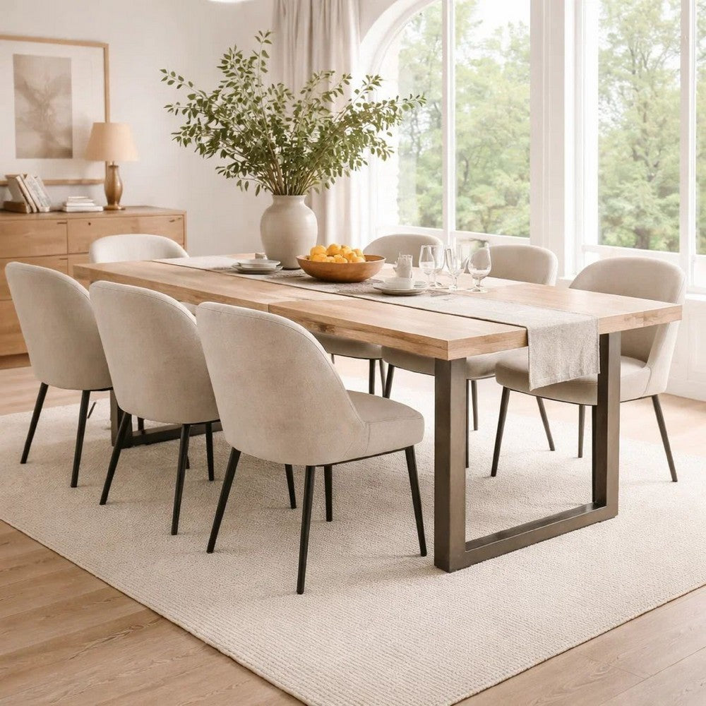 Oxy 48 Inch Coffee Table, Pine Wood Plank Surface, Metal Base, Bronze