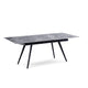 79 Inch Extendable Modern Dining Table, Textured Stone Surface, Warm Gray
