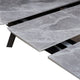 79 Inch Extendable Modern Dining Table Textured Stone Surface Warm Gray BM299858