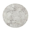 Lam 47 Inch Round Dining Table, Sintered Stone Top, Steel Base, Black