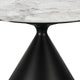 Lam 47 Inch Round Dining Table, Sintered Stone Top, Steel Base, Black