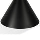 Lam 47 Inch Round Dining Table, Sintered Stone Top, Steel Base, Black