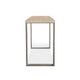 Oxy 54 Inch Console Side Table Stone Surface Metal Sled Base Bronze BM299878