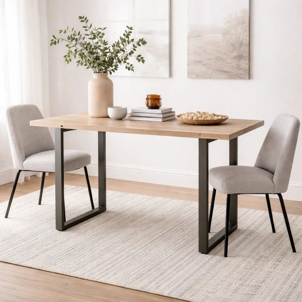 Oxy 54 Inch Console Side Table, Stone Surface, Metal Sled Base, Bronze