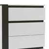 Nav 48 Inch Tall Dresser Chest with 5 Drawers Concealed Handles White By Casagear Home BM299932