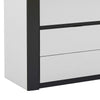 Nav 48 Inch Tall Dresser Chest with 5 Drawers Concealed Handles White By Casagear Home BM299932