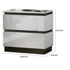 Nav 22 Inch Modern Nightstand with 2 Drawers Concealed Handles White BM299934