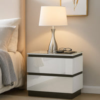 White, Metallic Gray