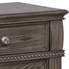 Akia 28 Inch Traditional 3 Drawer Nightstand Metal Knobs Smooth Gray BM299937