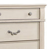 Akia 53 Inch 5 Drawer Tall Dresser Chest Round Metal Knobs Crisp White BM299938