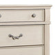 Akia 53 Inch 5 Drawer Tall Dresser Chest Round Metal Knobs Crisp White BM299938