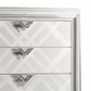 Beli 54 Inch 5 Drawer Tall Dresser Chest Carved Acrylic Feet Crisp White By Casagear Home BM299941