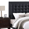 Vea Modern Platform Queen Bed Deep Tufted Upholstery Black Faux Leather By Casagear Home BM300185