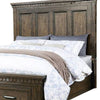 Ziv Classic California King Bed with Storage Drawers Metal Handles Brown BM300186