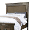 Ziv Classic Queen Size Bed with 2 Storage Drawers Upholstered Brown BM300191