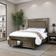 Ziv Classic Queen Size Bed with 2 Storage Drawers, Upholstered, Brown