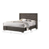 Lola Classic Queen Size Bed Wood Grain Strong Block Legs Taupe Brown By Casagear Home