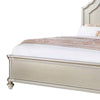 Opp Platform California King Bed with Panel Headboard Champagne Silver BM300210