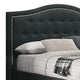 Buk California King Bed Upholstered Tufted Headboard Charcoal Burlap BM300233