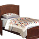 Pika Full Size Bed Arched Headboard and Footboard Dark Cherry Brown Wood BM300281