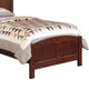 Pika Full Size Bed Arched Headboard and Footboard Dark Cherry Brown Wood BM300281