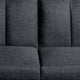 Dora 71 Inch Adjustable Futon Sofa Bed with Vertical Channel Tufting Black
