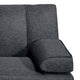 Dora 71 Inch Adjustable Futon Sofa Bed with Vertical Channel Tufting Black