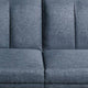 Dora 71 Inch Adjustable Futon Sofa Bed with Vertical Channel Tufting Blue
