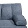 Dora 71 Inch Adjustable Futon Sofa Bed with Vertical Channel Tufting Blue