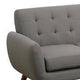 Two Piece Modern L Shape Sectional Sofa with Chaise Cushioned Back Gray BM300293