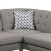 Two Piece Modern L Shape Sectional Sofa with Chaise Cushioned Back Gray BM300293