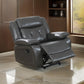 Nuna 40 Inch Power Recliner Chair with Manual Pull Tab, Taupe Faux Leather By Casagear Home