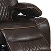 Seda 71 Inch Power Reclining Loveseat Storage Console Brown Faux Leather
