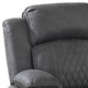 Seda 71 Inch Power Reclining Loveseat Storage Console Gray Faux Leather