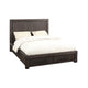 Adan King Size Storage Bed, Panel Design, 2 Drawers, Brushed Gray Brown