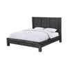 Gael California King Bed, Acacia Wood, Panel Headboard, Wire Brushed Gray