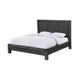 Gael California King Bed, Acacia Wood, Panel Headboard, Wire Brushed Gray