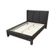 Gael Full Size Bed Acacia Wood Panel Headboard Wire Brushed Gray Finish BM300358