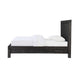 Gael Full Size Bed Acacia Wood Panel Headboard Wire Brushed Gray Finish BM300358