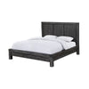 Gael Full Size Bed, Acacia Wood, Panel Headboard, Wire Brushed Gray Finish
