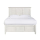 Neo California King Bed Panel Design Farmhouse Wood Frame Slats White BM300376